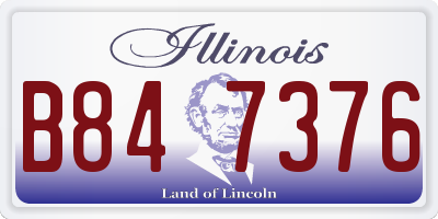 IL license plate B847376