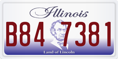 IL license plate B847381