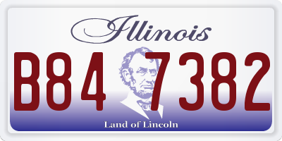 IL license plate B847382