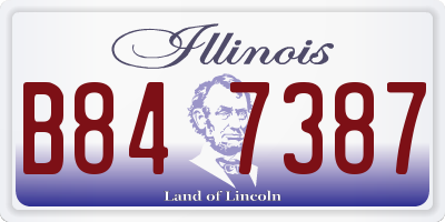 IL license plate B847387
