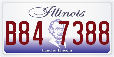 IL license plate B847388