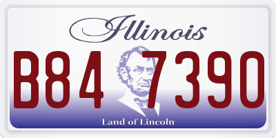 IL license plate B847390