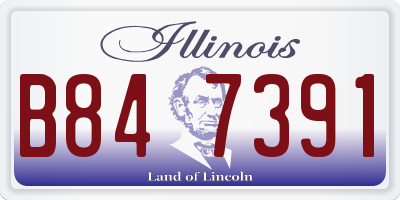 IL license plate B847391