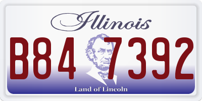 IL license plate B847392