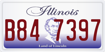 IL license plate B847397