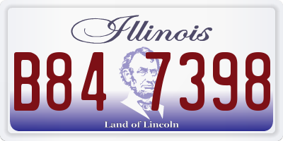 IL license plate B847398