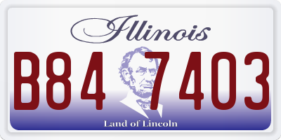 IL license plate B847403