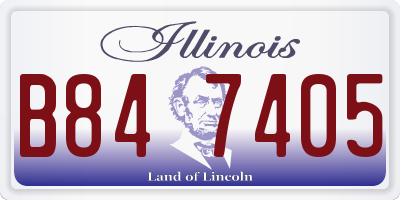IL license plate B847405