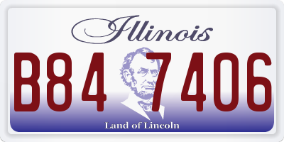 IL license plate B847406