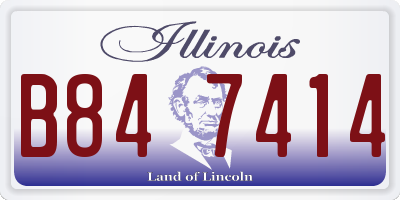 IL license plate B847414