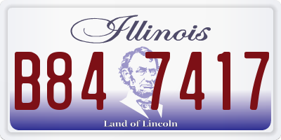 IL license plate B847417