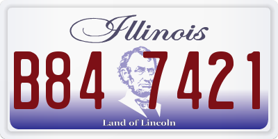 IL license plate B847421