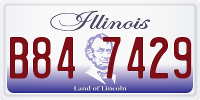 IL license plate B847429