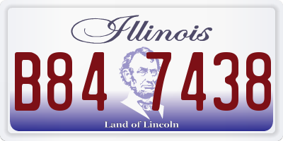 IL license plate B847438