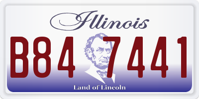 IL license plate B847441
