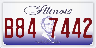 IL license plate B847442