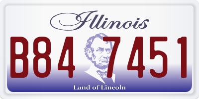IL license plate B847451