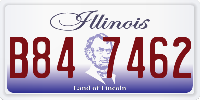 IL license plate B847462