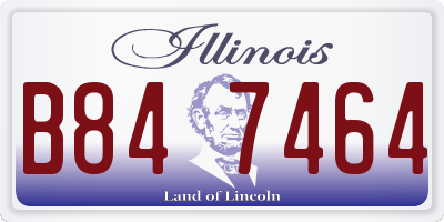 IL license plate B847464