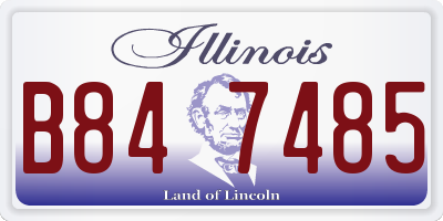 IL license plate B847485