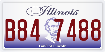 IL license plate B847488