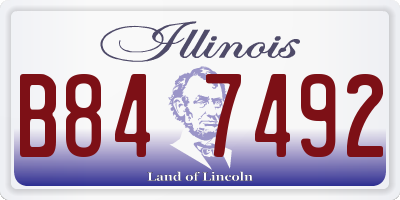 IL license plate B847492