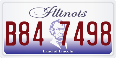 IL license plate B847498