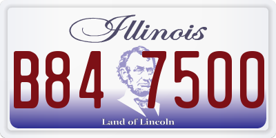 IL license plate B847500