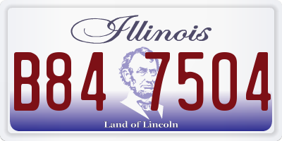 IL license plate B847504