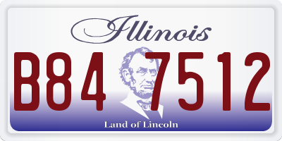 IL license plate B847512