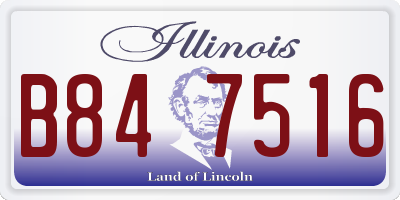 IL license plate B847516