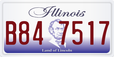 IL license plate B847517