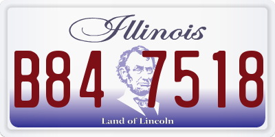 IL license plate B847518