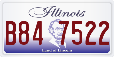 IL license plate B847522