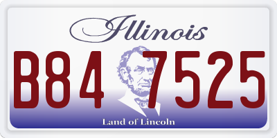 IL license plate B847525