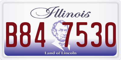 IL license plate B847530