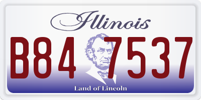 IL license plate B847537