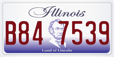 IL license plate B847539