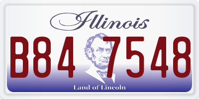 IL license plate B847548