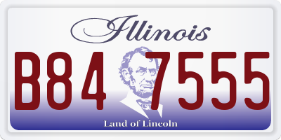 IL license plate B847555