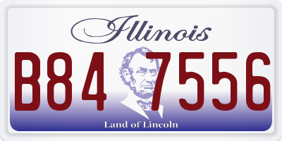 IL license plate B847556