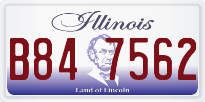 IL license plate B847562