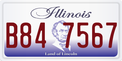 IL license plate B847567