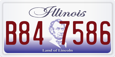 IL license plate B847586