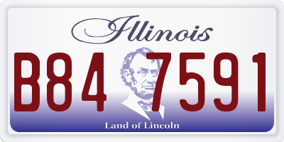 IL license plate B847591