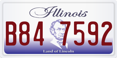 IL license plate B847592