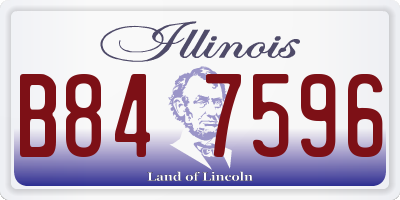 IL license plate B847596