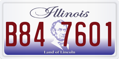 IL license plate B847601