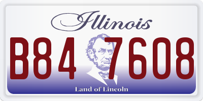 IL license plate B847608
