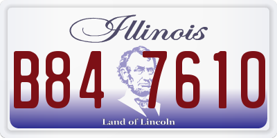 IL license plate B847610